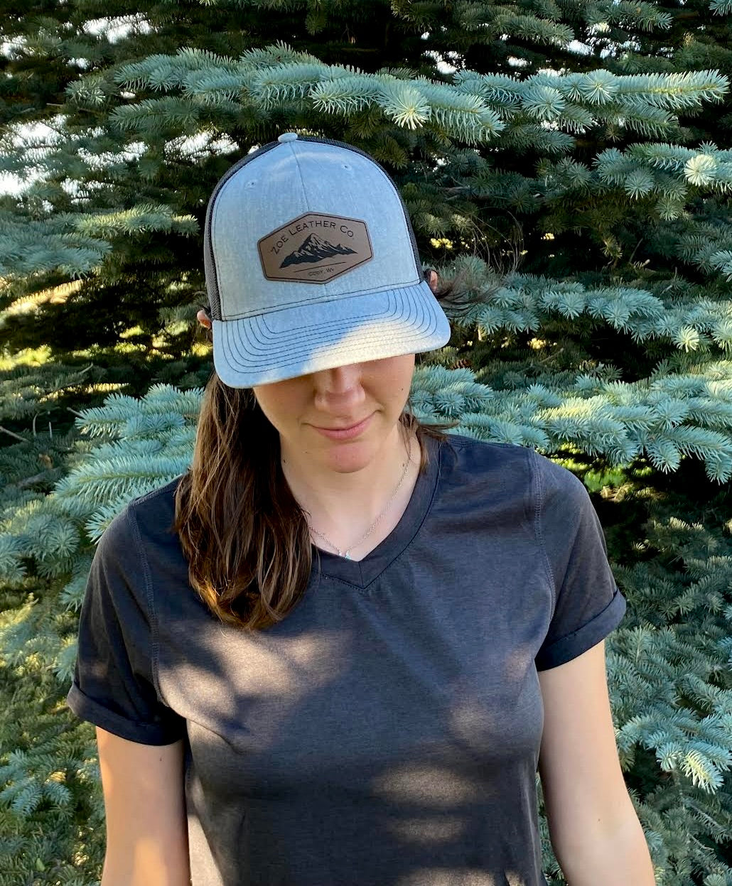 ZOE LEATHER CO | LEATHER PATCH LOGO HAT