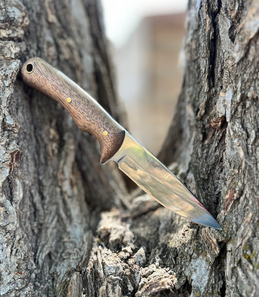 THE RANCHER | Fixed Blade Knife - Style #3 (African Mahogany)