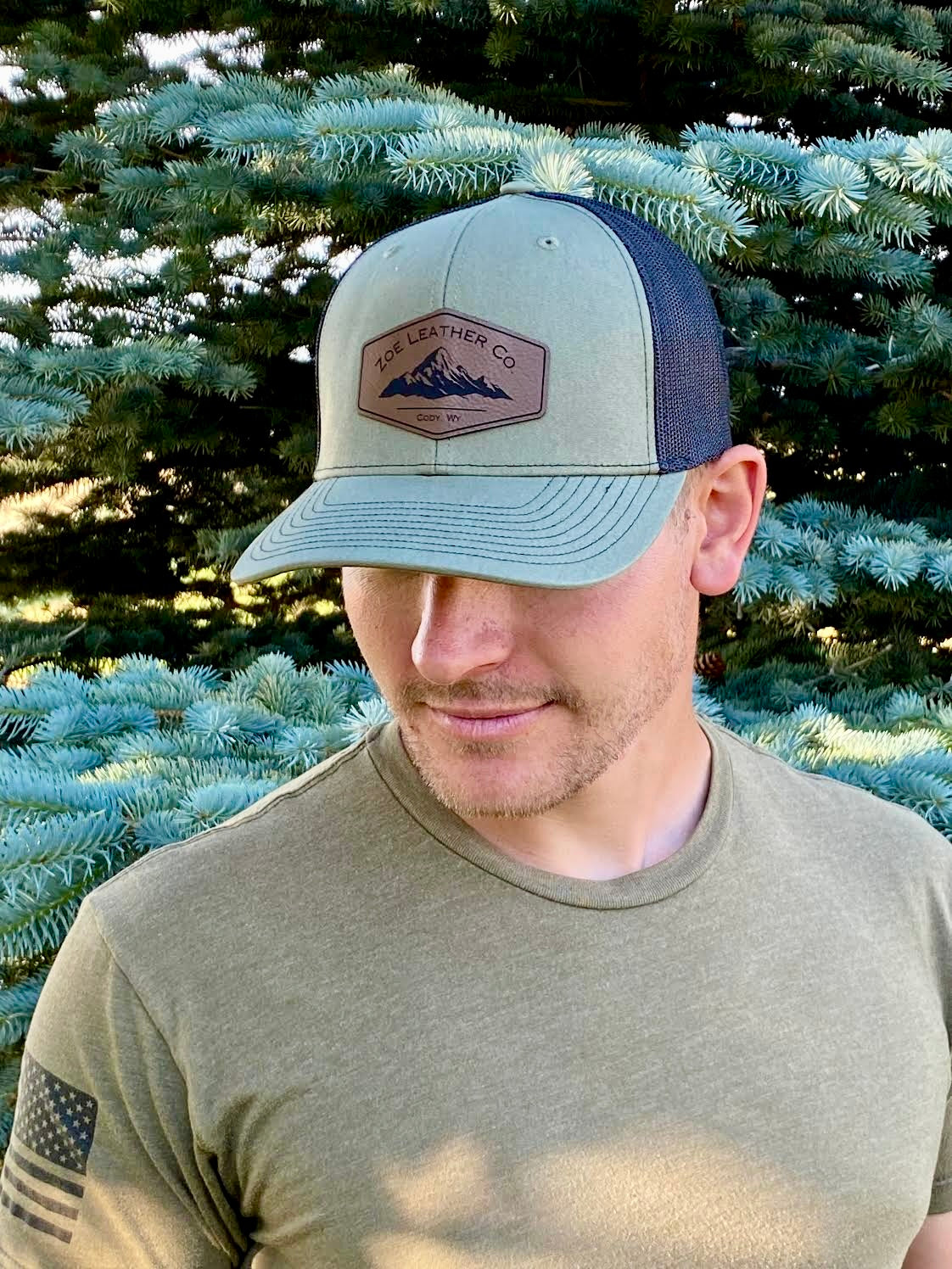 ZOE LEATHER CO | LEATHER PATCH LOGO HAT