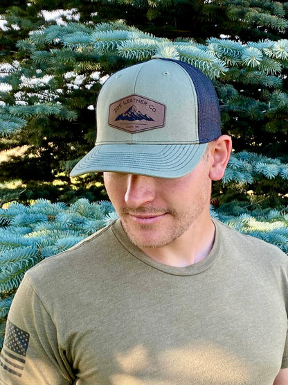 ZOE LEATHER CO | LEATHER PATCH LOGO HAT