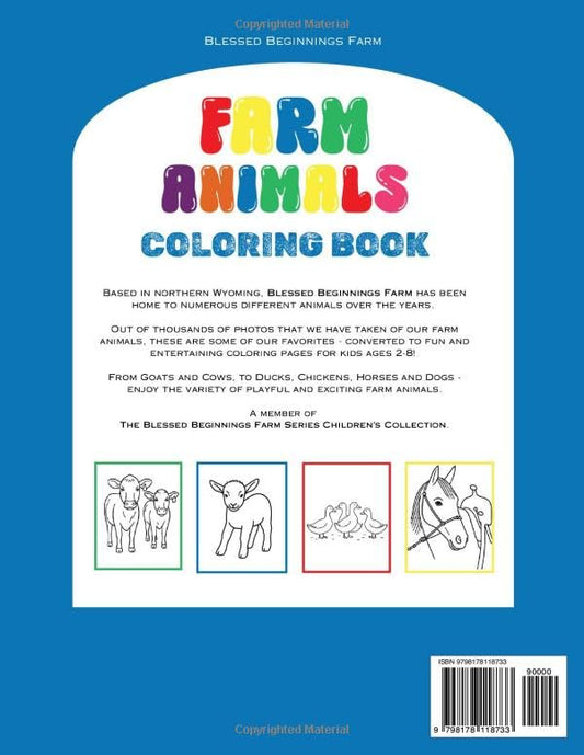 FARM ANIMALS COLORING BOOK (AGES 2-8)