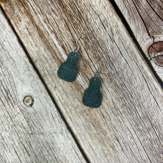 MINI COWTAG LEATHER EARRINGS