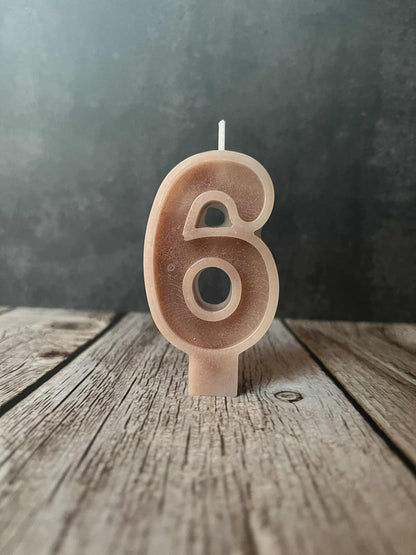 NATURAL BEESWAX BIRTHDAY CANDLES | NUMBERS 0-9