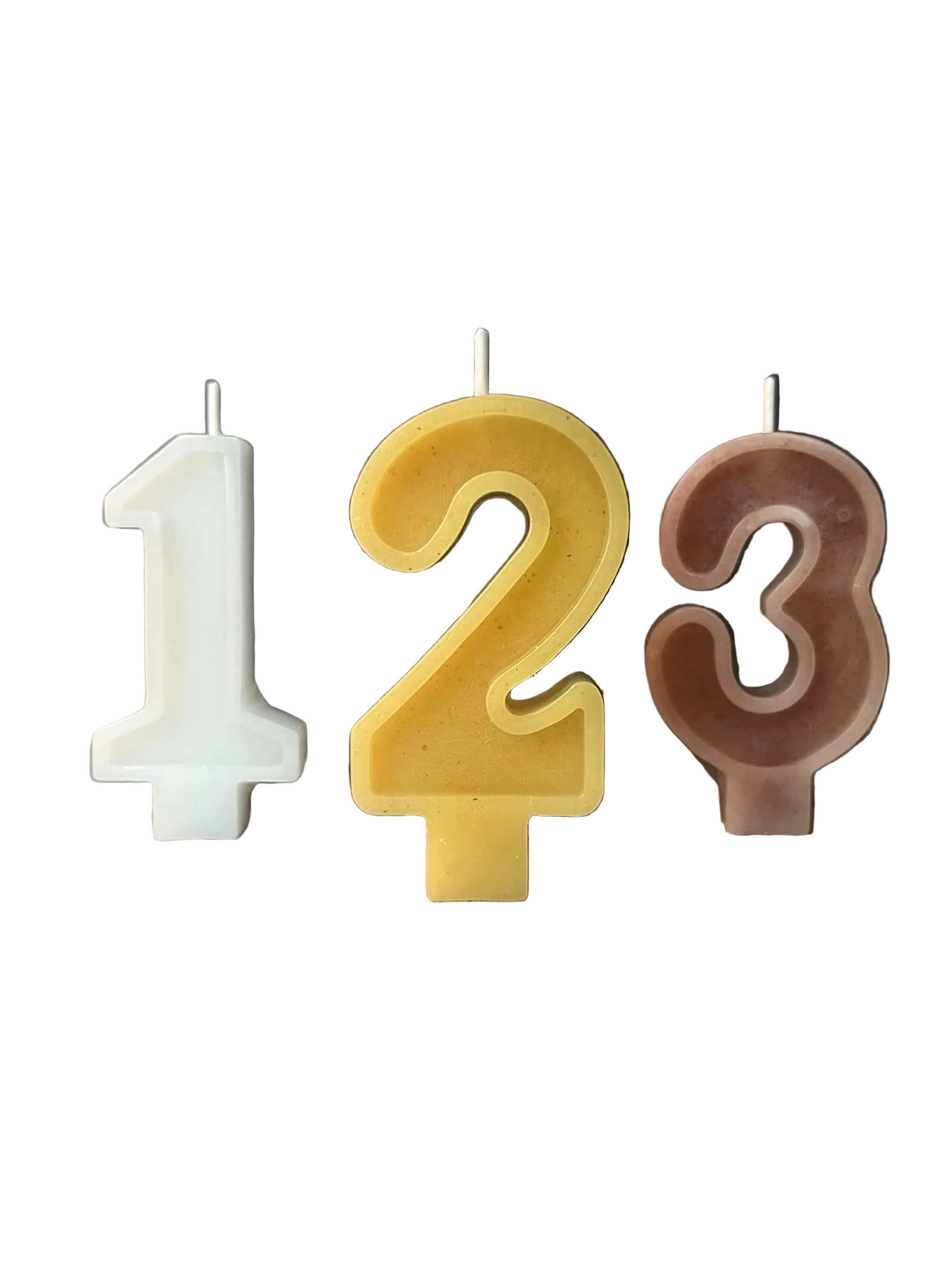 NATURAL BEESWAX BIRTHDAY CANDLES | NUMBERS 0-9