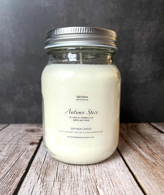 AUTUMN SPICE | MASON JAR CANDLE