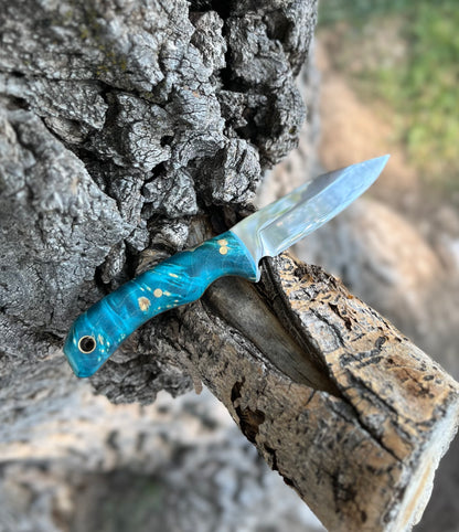 THE RANCHETTE | FIXED BLADE KNIFE - Teal Blue