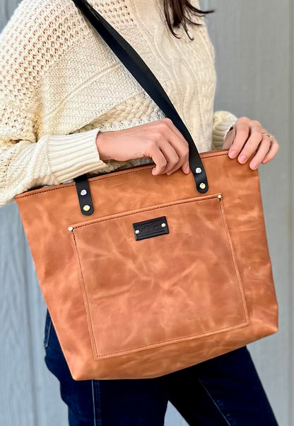 THE LEGACY BAG | LEATHER ZIPPER TOTE
