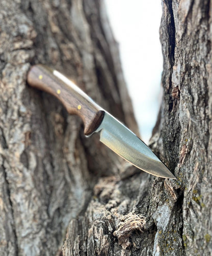 THE RANCHER | Fixed Blade Knife - Style #2 (Walnut - Blued Finish)