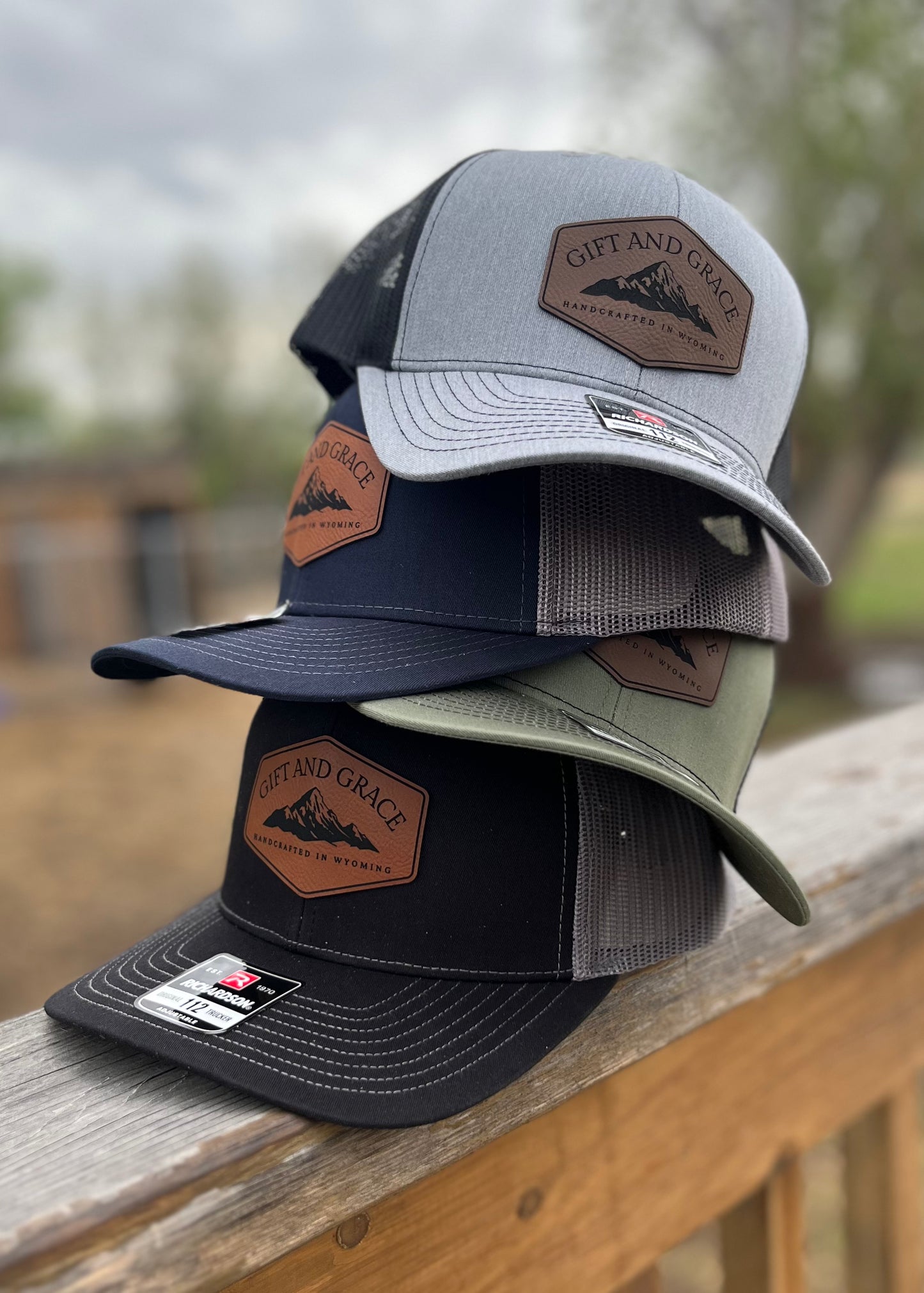 GIFT AND GRACE | LEATHER PATCH LOGO HAT
