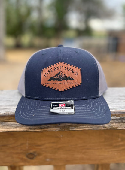GIFT AND GRACE | LEATHER PATCH LOGO HAT