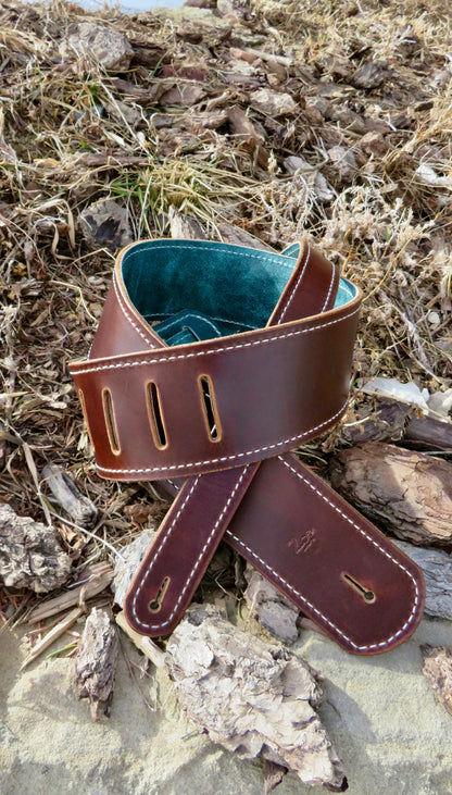 REVERSIBLE LEATHER GUITAR STRAP