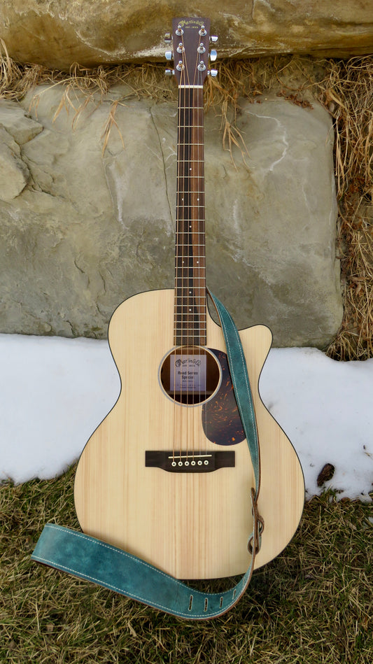 REVERSIBLE LEATHER GUITAR STRAP