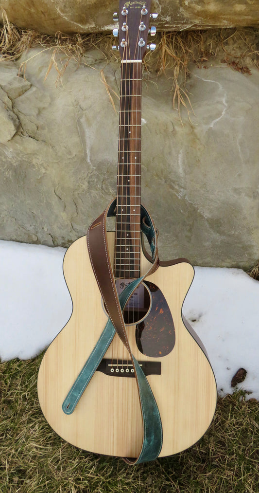 REVERSIBLE LEATHER GUITAR STRAP