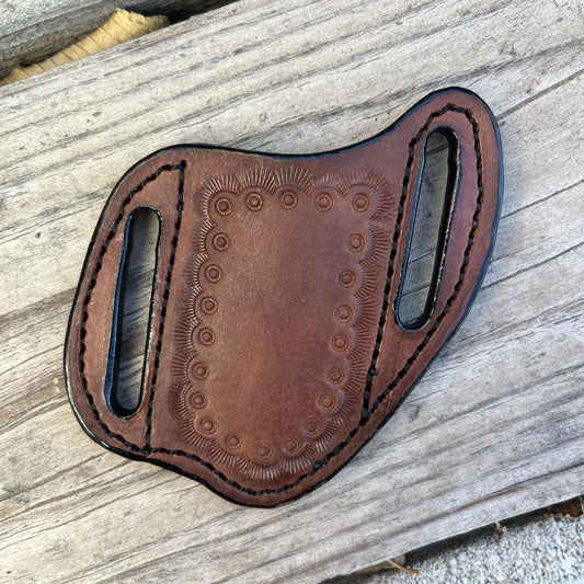 LEATHER KNIFE SHEATH | REVERSE BORDER