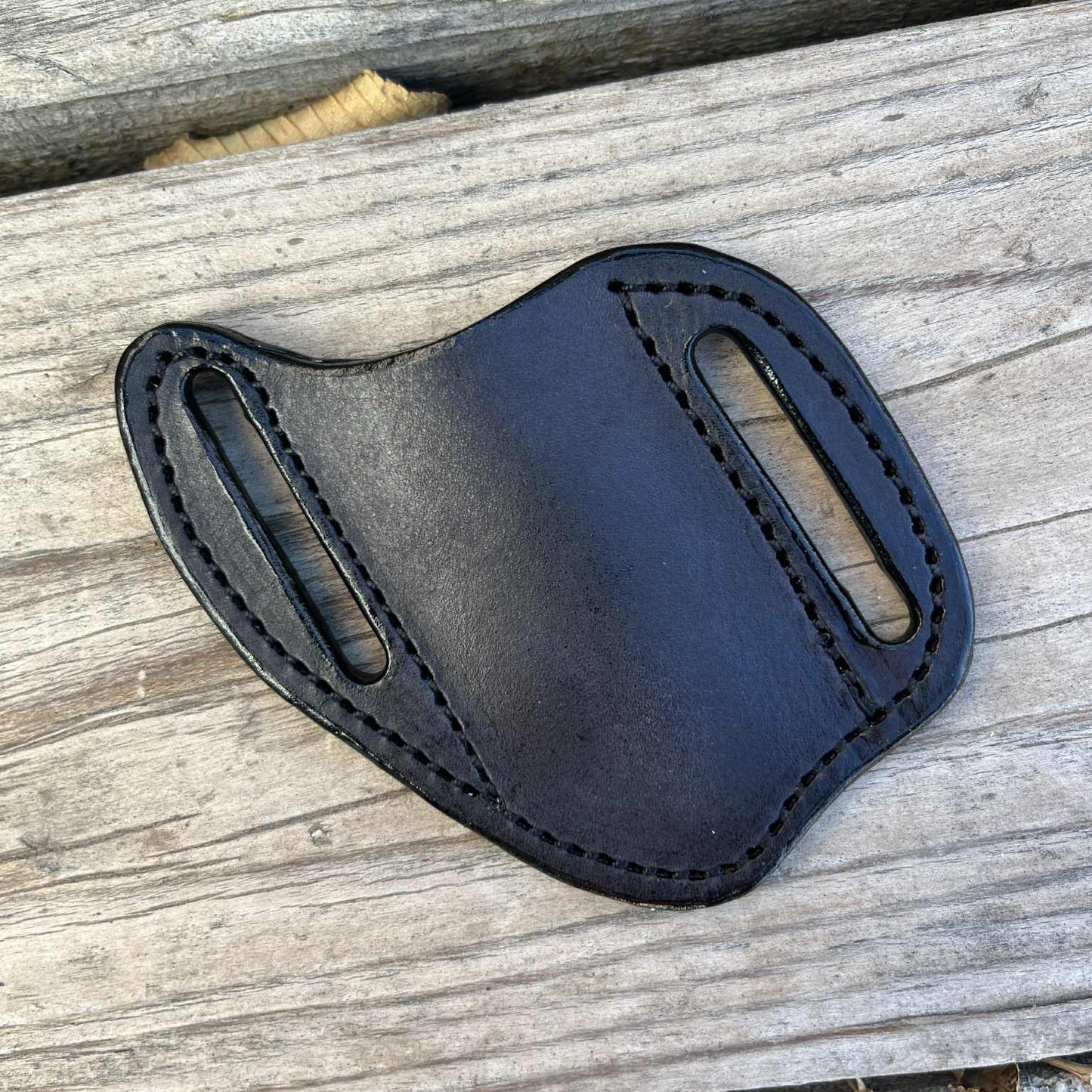 LEATHER KNIFE SHEATH - BASIC BLACK