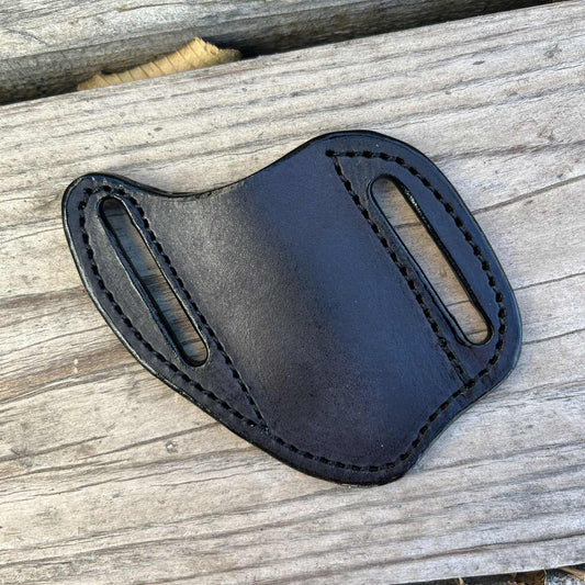 LEATHER KNIFE SHEATH - BASIC BLACK
