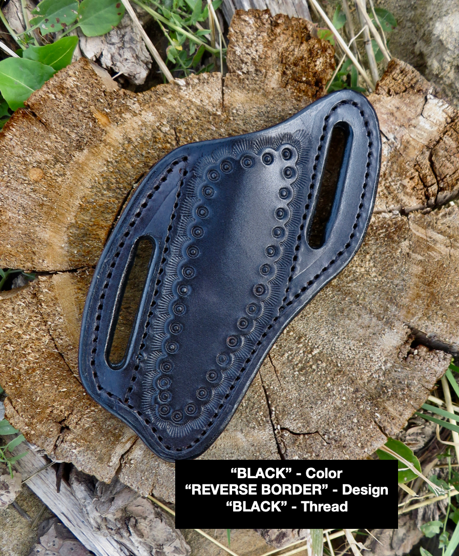 LEATHER PANCAKE KNIFE SHEATH - SMALL FIXED BLADE | CUSTOM ORDER