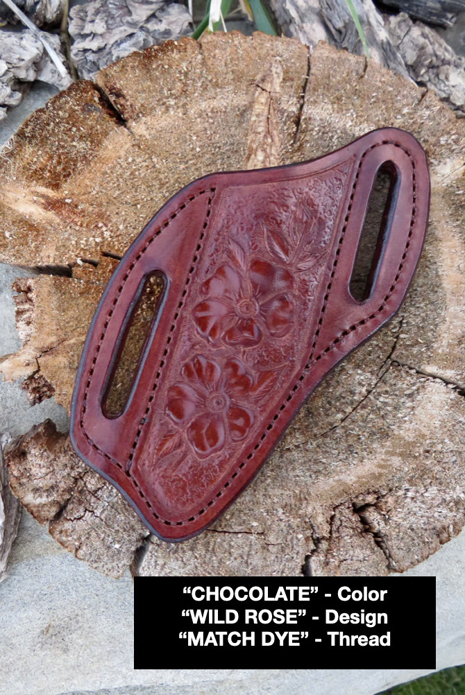 LEATHER PANCAKE KNIFE SHEATH - SMALL FIXED BLADE | CUSTOM ORDER