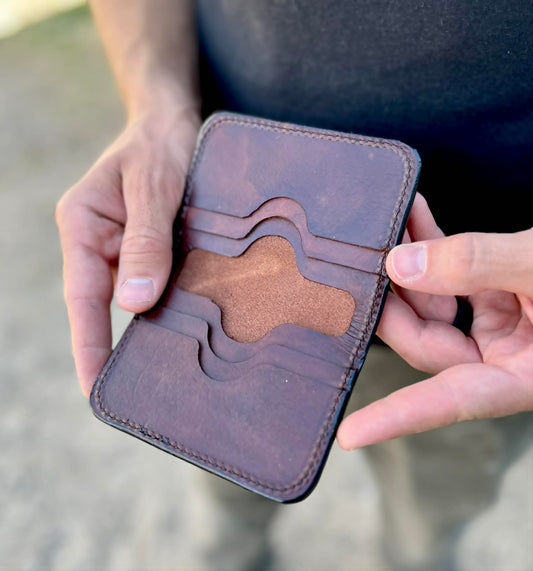 LEATHER VERTICAL BI-FOLD WALLET