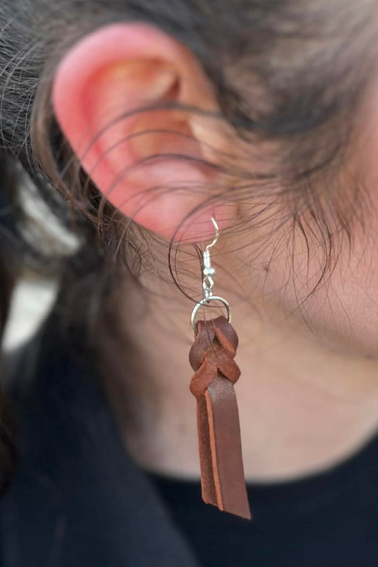 WESTERN KNOT | LEATHER EARRINGS