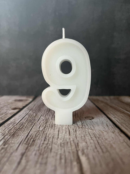 NATURAL BEESWAX BIRTHDAY CANDLES | NUMBERS 0-9