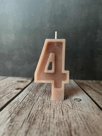 NATURAL BEESWAX BIRTHDAY CANDLES | NUMBERS 0-9