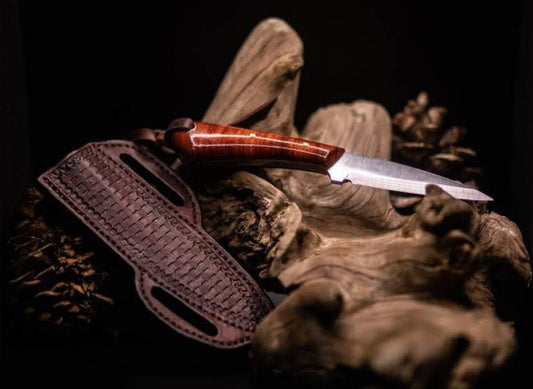 LEATHER PANCAKE KNIFE SHEATH - LARGE FIXED BLADE | CUSTOM ORDER